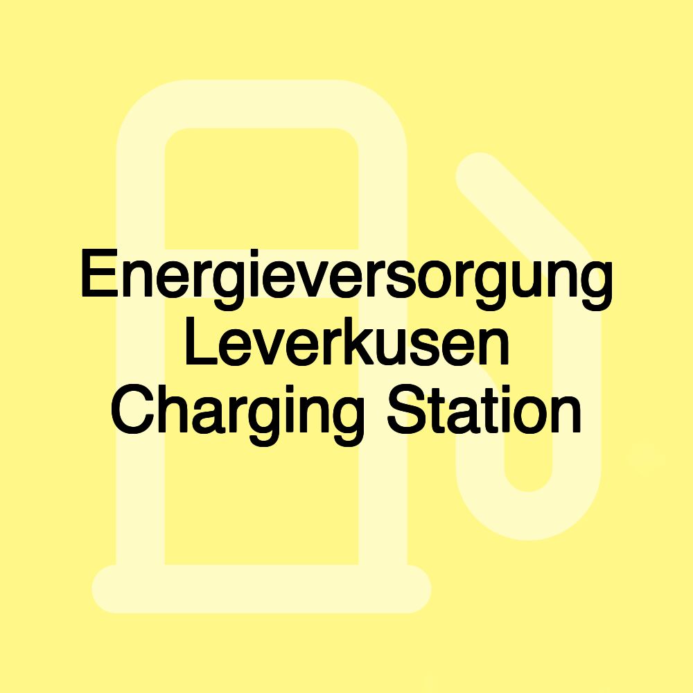 Energieversorgung Leverkusen Charging Station