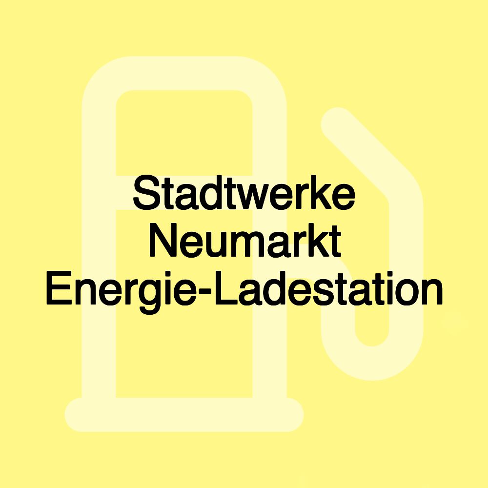 Stadtwerke Neumarkt Energie-Ladestation