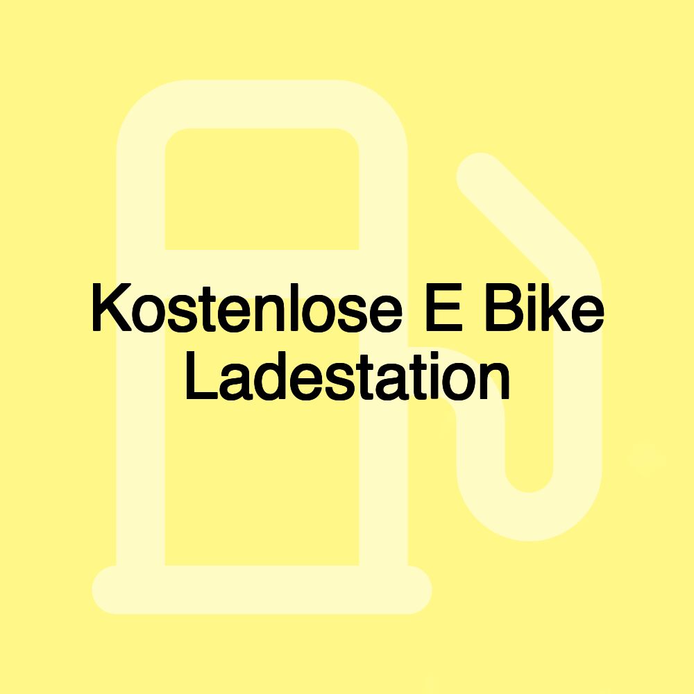 Kostenlose E Bike Ladestation