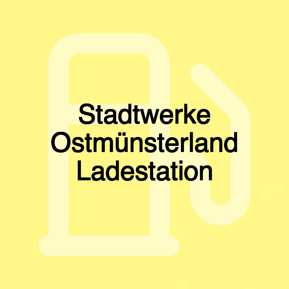 Stadtwerke Ostmünsterland Ladestation