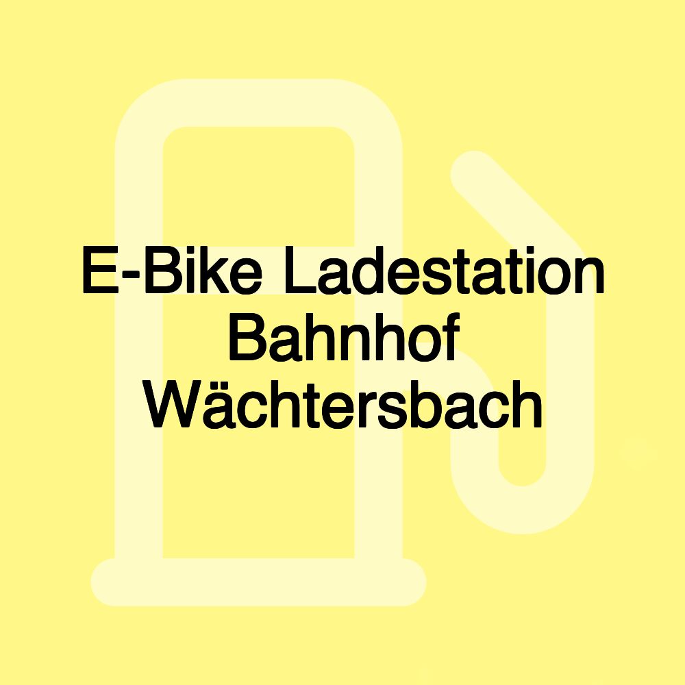 E-Bike Ladestation Bahnhof Wächtersbach