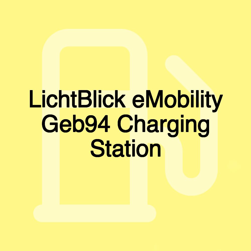 LichtBlick eMobility Geb94 Charging Station