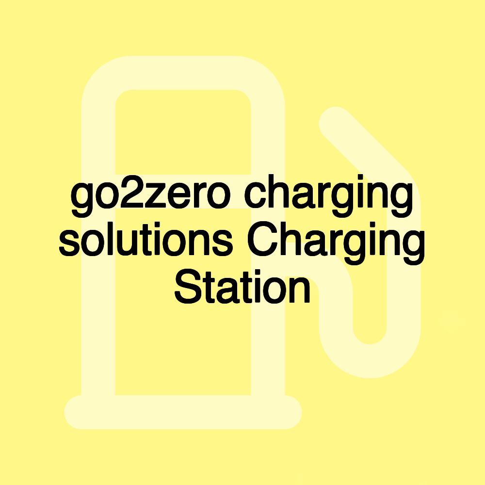 go2zero charging solutions Charging Station