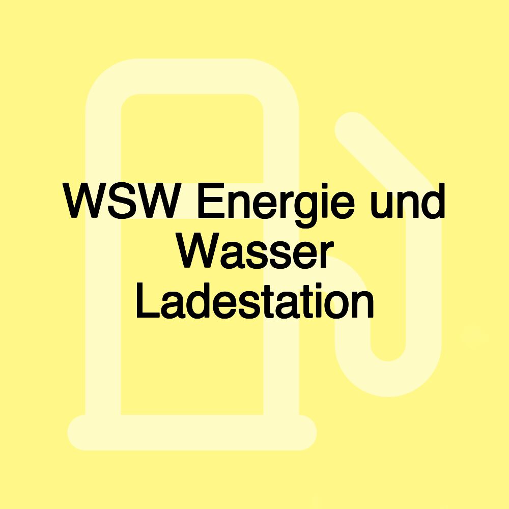 WSW Energie und Wasser Ladestation