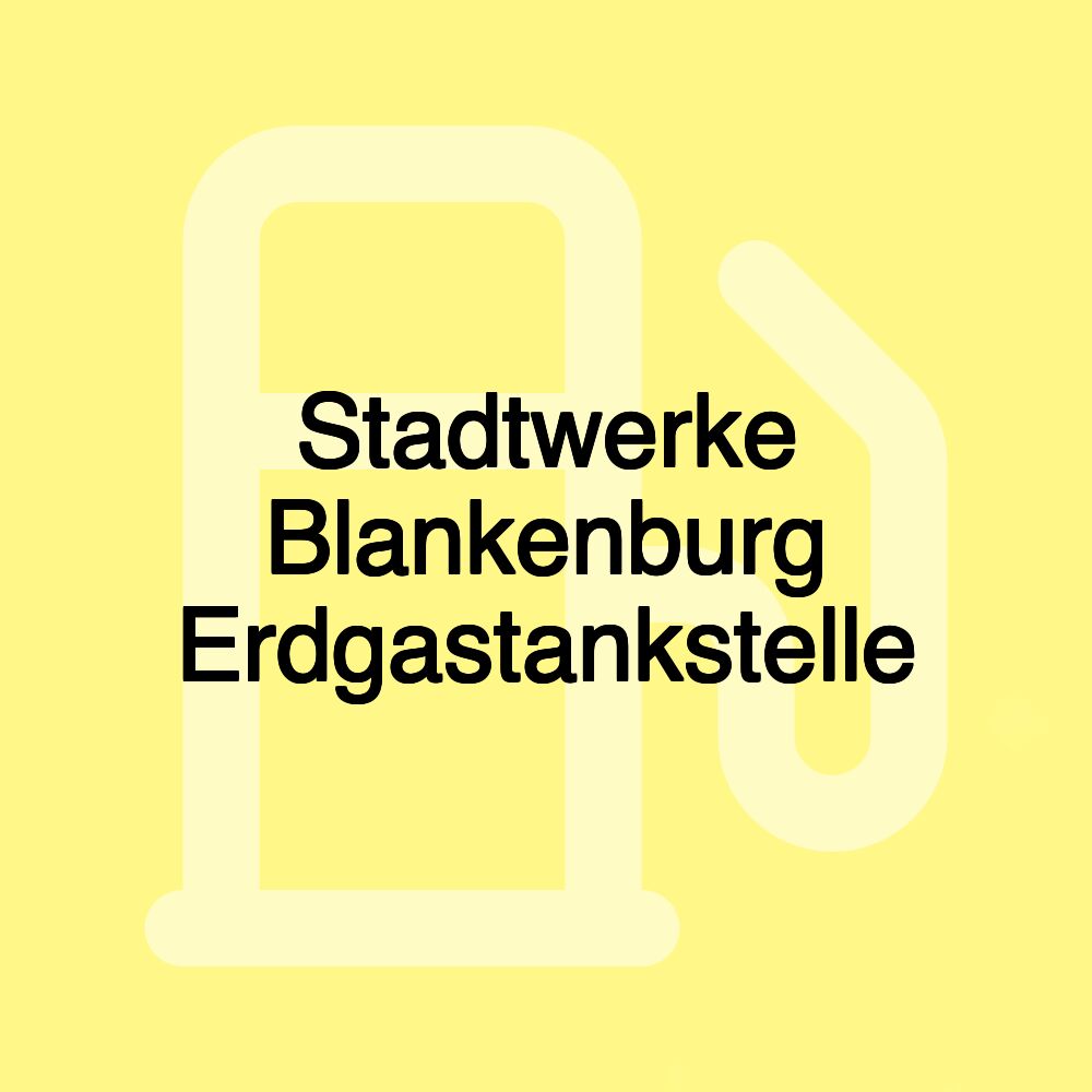 Stadtwerke Blankenburg Erdgastankstelle