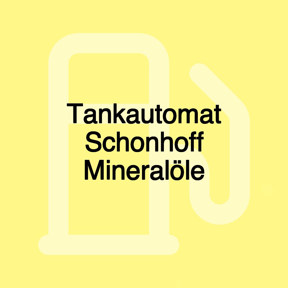 Tankautomat Schonhoff Mineralöle