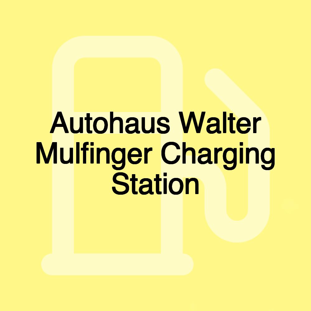 Autohaus Walter Mulfinger Charging Station