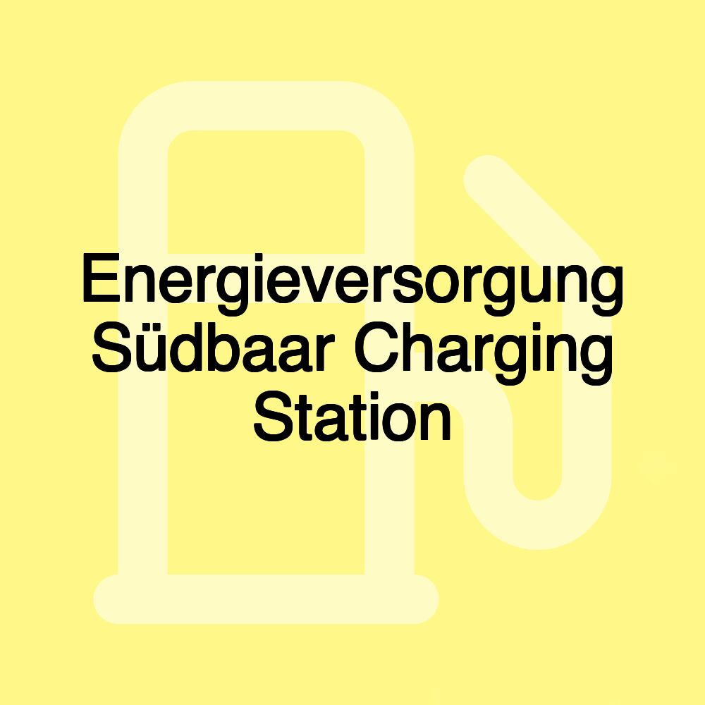 Energieversorgung Südbaar Charging Station
