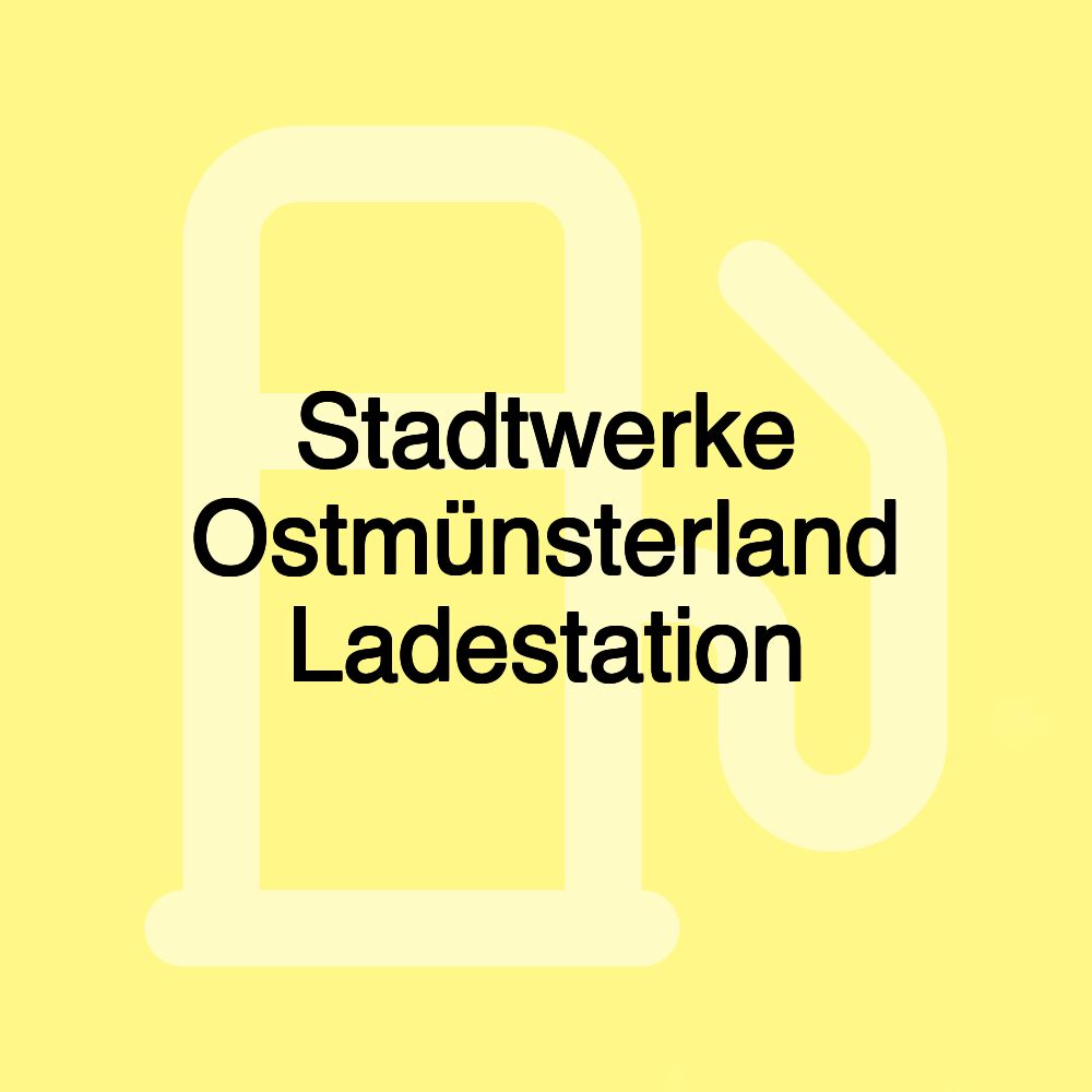 Stadtwerke Ostmünsterland Ladestation