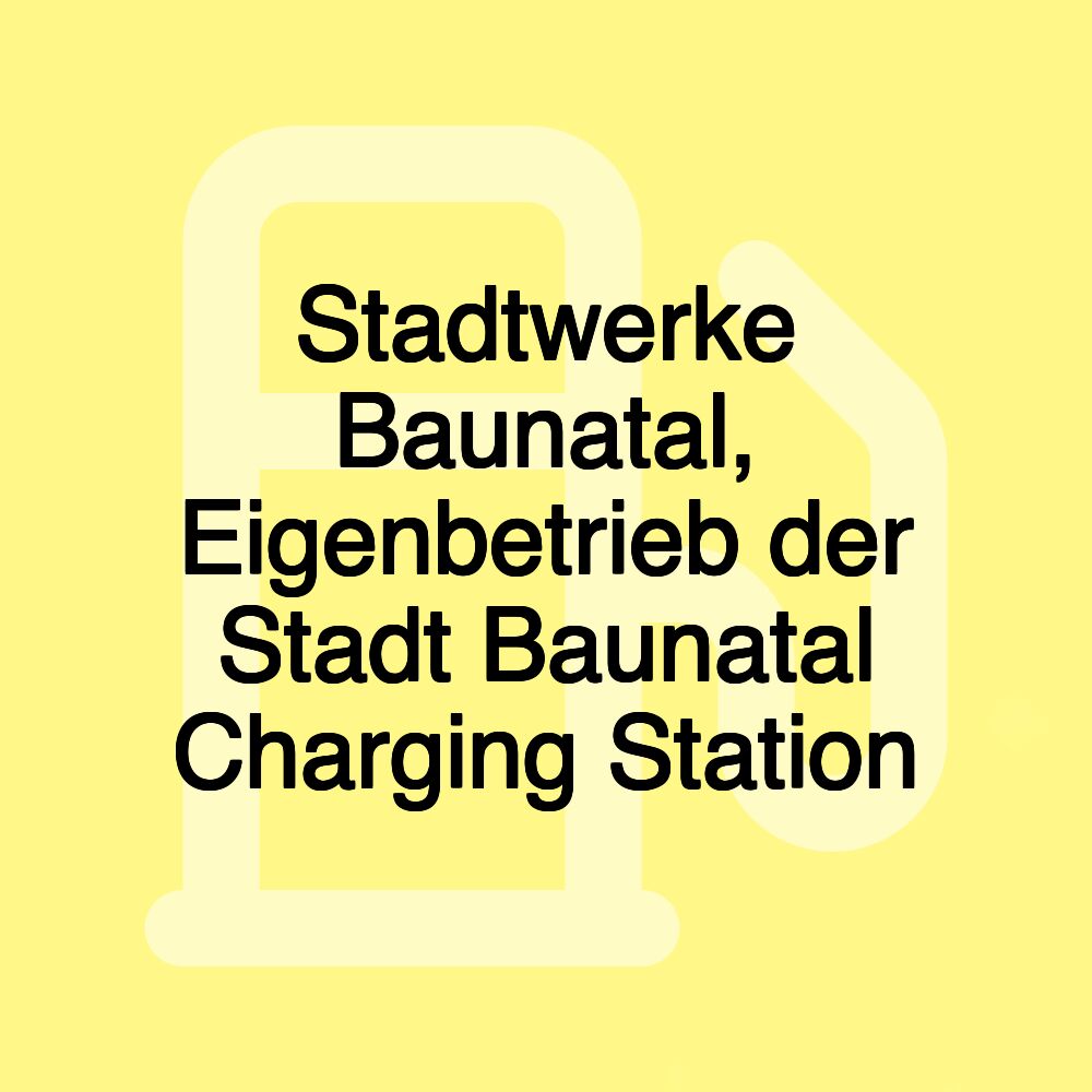 Stadtwerke Baunatal, Eigenbetrieb der Stadt Baunatal Charging Station