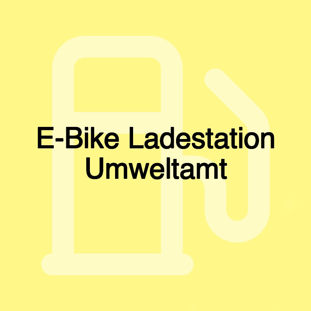 E-Bike Ladestation Umweltamt
